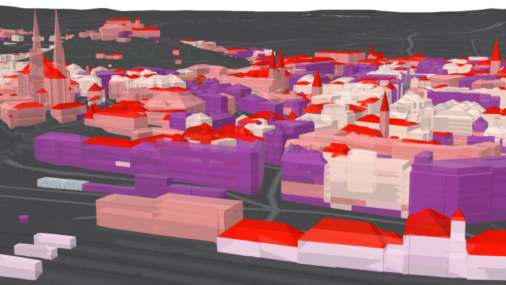 Data specialists have created a map with 3D models of buildings